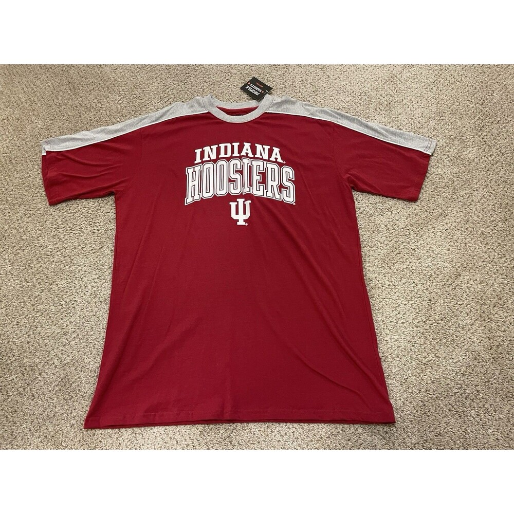 Mens 2XL Profile Varsity Indiana Hoosiers NCAA College Short Sleeve T Shirt NWT